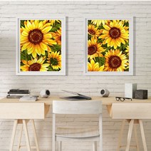 수재샵 보석십자수 행운바라기 1 2 (라운드+AB 3D 가로 40cm X 세로 50cm) 보석십자수, 행운바라기2
