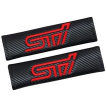 좌석벨트 안전벨트시트벨트 STI 엠블럼 자동차 스타일링 안전 벨트 커버 카본 숄더 쿠션 패드 인테리어, 01 For STI