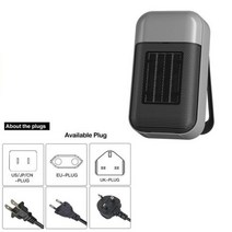 미니 온풍기 히터 500W 팬 공간 PTC 빠른 220V 데스크탑 휴대용 룸 라디에이터 공기, Gray_JP, 8.Gray - JP