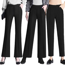 핀턱 기모 밴딩팬츠 3종택1 통바지 일자 부츠컷