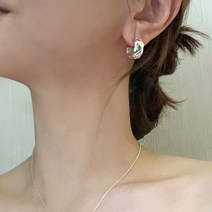925 실버 코코 크러쉬 퀼트 링 귀걸이 (실버 골드)