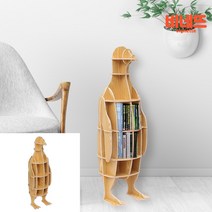 DIY 펭귄 선반 책장 72X23CM 브라운 파티션책장 아기책장 아기전면책장
