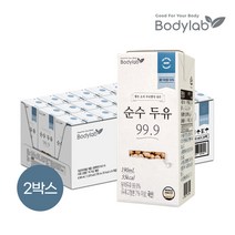 바디랩 무가당 국산콩 순수두유 99.9 190ml 24팩 x2박스 비건인증