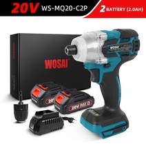 dcf887p2a 임팩드릴 WOSAI-MT 시리즈 20V 무선 전동 스크루 드라이버 155NM 브러시리스 모터 전기 임팩트, 03 WS-MQ20-C2P_01 EU