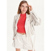 DKNY 인조 가죽 라이더 자켓 모터사이클 점퍼 125906