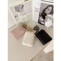 허니제이 / 아초 퀄팅 체인 미니 크로스백(3color)