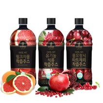 100% NFC 착즙주스 1L + 1L (몽모랑시 타트체리 유기농 석류 핑크자몽), 핑크자몽 1L, 핑크자몽 1L