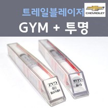 쉐보레 트레일블레이저 GYM 새틴스틸그레이 붓펜 167 + 투명마감용붓펜 자동차 차량용 카 페인트, 2개, 8ml