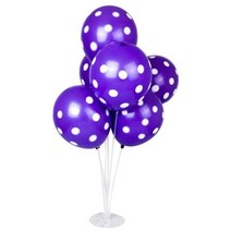 연회장 테이블 장식용 풍선꽂는 스텐드 아이생일파티, 도트 라임그린