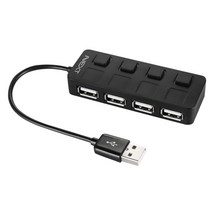 넥스트 USB 2.0 4Port 무전원허브 NEXT-204UH, 블랙