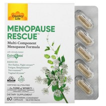 컨트리라이프 메노포즈 레스큐 Menopause Rescue 여성 폐경기 캡슐 60정, 1개, 1개