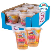 Dole 후룻컵 3종 - 파인애플 망고 복숭아 과일퓨레, 6개