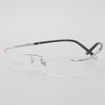 TAG SILVER 은색 와이어다리 핀방식 무테 안경