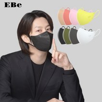 이비에 8컬러 KF94 마스크 10매 김희철 귀편한 새부리형 대형 중형 소형 초소형 세부리형, 진핑크(공산품마스크)
