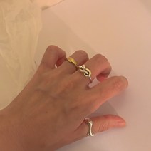 [925실버] 뫼비우스 꼬임 유화 실버 반지