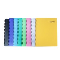 스프링 클리어파일 20P 30P 40P 8색상, 하늘색