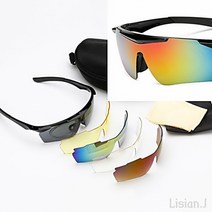 리시안제이 렌즈교체식 5색 스포츠 선글라스 자전거고글도수 자전거용선글라스