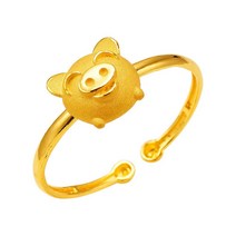 한국금다이아몬드 아기 순금 돌팔찌 웃음 복돼지 24K 18.75g 100일 선물