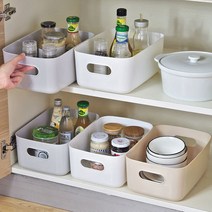 주방 욕실 수납 정리함 라지3p+미디움3p+스몰3p, 오렌지색