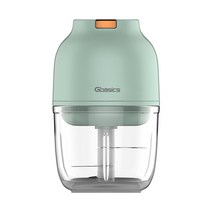 Gbasics 글라스 미니 무선 다지기 이유식 믹서기 나혼족, 그린