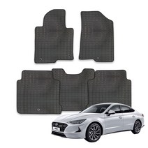 쏘나타 전차종 PVC 고무 자동차매트 트렁크매트 PM, 1열+2열 매트, 쏘나타DN8