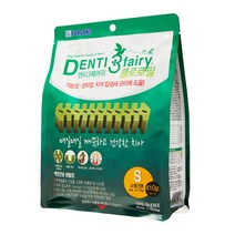포켄스 덴티3페어리 클로로필 410g 덴탈껌 SS(1.5~3Kg)초소형견 S(3~7Kg)소형견용 410g M(7~11Kg)중소형견