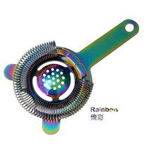 칵테일 쉐이커 세트 조주기능사 바텐더 해골과 전갈 바 스트레이너 튀어 나와 스테인레스 스틸 디럭스 도구, Rainbow 5
