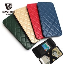 파비온 비비드 컬러 퀼팅 요술지갑 골프 라운딩지갑 머니클립, 레드