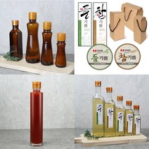 국산 유리병 갈색 참기름병 150ml 원터치캡 13종 모음 스티커 선물박스 추가구성, 09_투명 참기름병(FN500S) 500ml, 원터치캡 골드