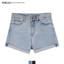 후아유 다리보정 데님 쇼츠 (2color) / WHTJB2533F
