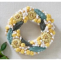 일본제 DIY 바느질 꽃무늬 자수 만들기 키트 한글설명서 브로치 집에서할수있는취미