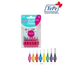테페 Tepe 치간칫솔 i자형 6P 0.4mm - 0.6mm 파랑, i자형 치간칫솔 6P (0.6mm/파랑)