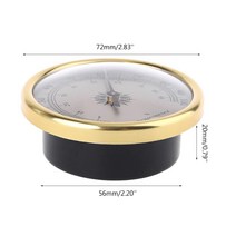 계측기 측정기 72mm 원형 금 습도계 습도계 게이지 링 표면 - 배터리 필요 없음, 한개옵션0