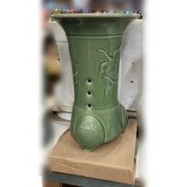 뉴 롱스타일 난화분 원형난화분 (지름18높이30cm)- 난화분 원형화분 동양란화분 승진난화분 고급난화분 -받침대포함