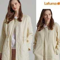 라푸마 오델리오프화이트 리버서블 부클 롱기장 자켓 LFJA9D321OW