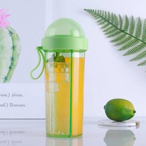 반반 텀블러 2중 휴대용 뚜껑 빨대, 그린600+컵브러시+빨대브러시