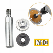 전동공구 전동드릴 추천 전기공구 만능공구 3pcs 앵글 그라인더 확장 커넥팅로드 80mm m10 스레드 샤프트 폴리셔 잠금 m10 아버 커넥터 어댑터 앵글 그라인더 액세스, m10 세트 2