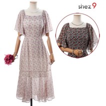 쉬즈넘버나인 캐치미 쉬폰 나염 원피스