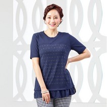 [마담엘레강스]오드리 핫픽스 앤 프릴 블라우스