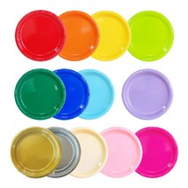 파티 접시(소 10개입/13색상) 플라스틱 생일 돌상 캠핑 용품, 아이보리(10개입)