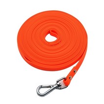 서핑리쉬방수 개 목줄 긴 PVC 청소하기 쉬운 견인 로프 리드 소형/중형/대형견용 1.5m/3m/5m/10m/15m/20, 08 orange_02 1.3cmX3m