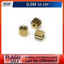0.5M 10/11/12/13/14/15/16/17/18/19 톱니 0.5mod 기어 랙 스퍼 정밀 구리 강철 cnc 피니언 10 개, 07 16 Teeth_01 2mm