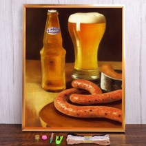 음식 그림 인쇄 패브릭 크로스 스티치 완료 키트 자수 공예 바느질 취미 수공예 성인용 실내 장식 Mulina, 없음, HMA91442+100x130cm+11CT Silk T