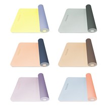 모아클래스 리버서블 요가매트 TPE 8mm (프리미엄스트랩 포함), 레몬그린블루 8mm