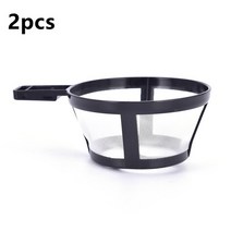 커피필터 핸드드립 여과지1Pcs 재사용 가능한 나일론 커피 포트 필터 홀더 메쉬 바구니 Coffeeware 스푼 스, 02 2pcs