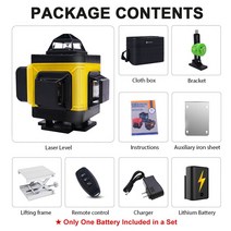 Pracroo-16 라인 4D 그린 레이저 레벨기 수평 및 수직 크로스 자동 셀프 앱 원격 제어 레벨, 02 Set 1