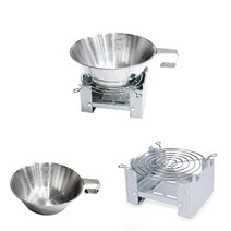 캠핑버너 리액터 강염 미니 플레이트 캠핑 스토브 스테인레스 스틸 접이식 알코올 스토브 냄비 바베큐 랙 조리기구, 계량컵, 1개