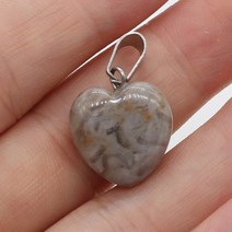 자수정목걸이 원석목걸이 탄생석천연 보석 하트 펜던트 신선한 수제 공예 DIY 목걸이 만들기 귀걸이 팔찌