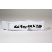 Lace N Loop 스트랩 (쌍) 레이스업 복싱 글러브 컨버터 (블랙 (화이트 로고)), White (Black Logo)