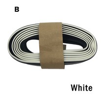 2.5m 프론트 카 범퍼 프로텍터 고무 카 프로텍터 프론트 범퍼 가드 립 몰딩 스플리터 턱 바디 자동 범퍼 익스테리어, b 검정 흰색 테두리